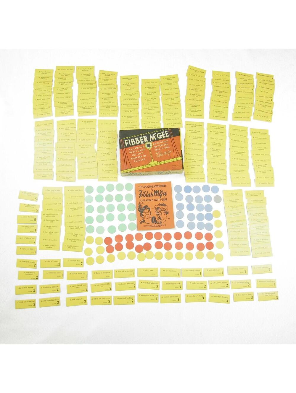 Vintage 1936 Amazing Adventures of Fibber McGee Party Game Milton Bradley NBC